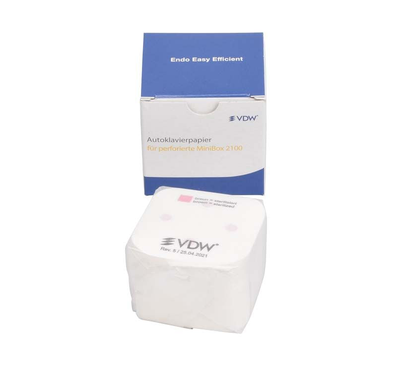 Autoklavierpapier für Mini-Box 2100 mit Verpackung von VDW.