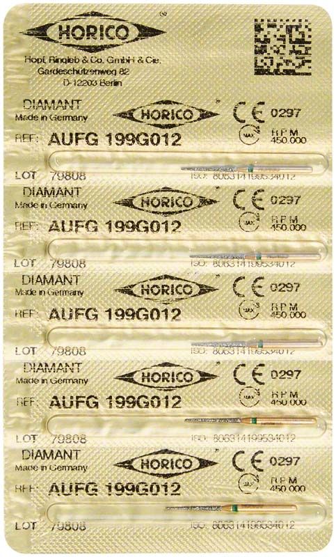 Verpackung von Löwenschleifer AuFG 199G 012 mit Produktdetails und QR-Code.
