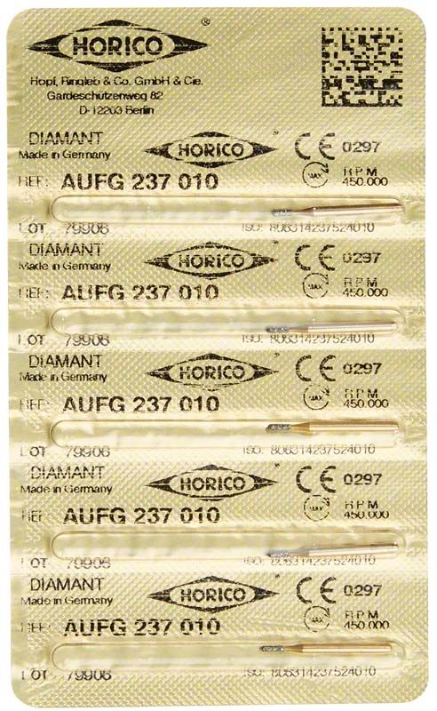 Blisterpackung mit sechs Diamantschleifern, Modell AuFG 237 010, von Horico.