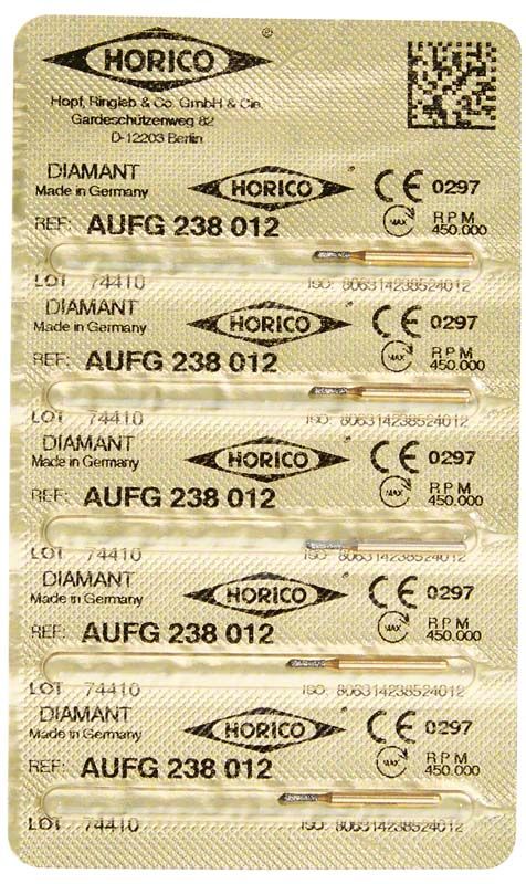 Verpackung der Löwenschleifer AuFG 238 012 Diamant-Schleifinstrumente