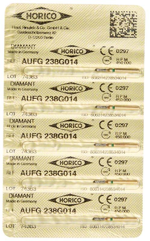 Blisterverpackung mit Löwenschleifer AuFG 238G 014 Schleifstiften.