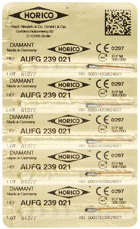 Verpackung von Löwenschleifer AuFG 239 021 Diamantinstrumenten.