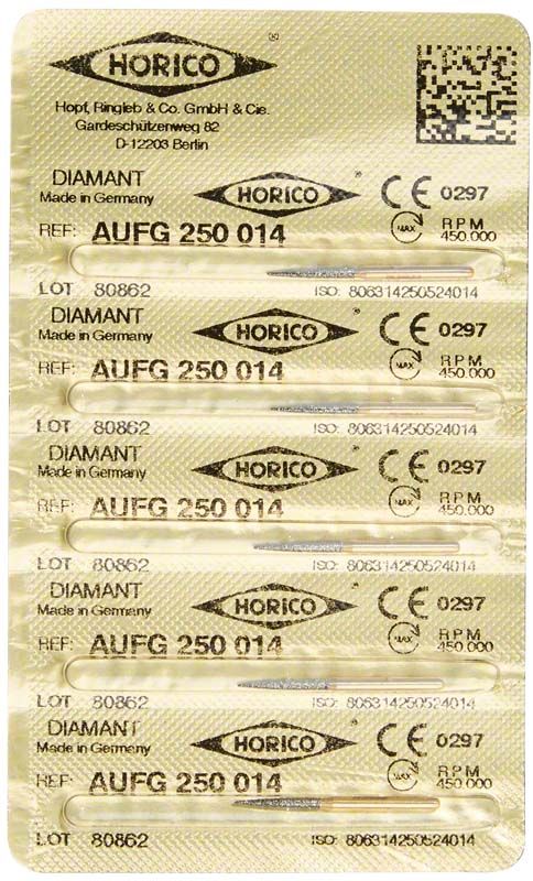 Verpackung der Löwenschleifer AuFG 250 014 Diamant-Schleifinstrumente