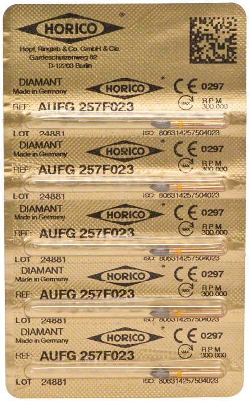 Verpackung der Löwenschleifer AuFG 257F 023 Diamantinstrumente.