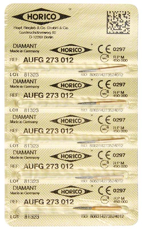 Verpackung von Löwenschleifer AuFG 273 012 Diamant-Instrumenten.