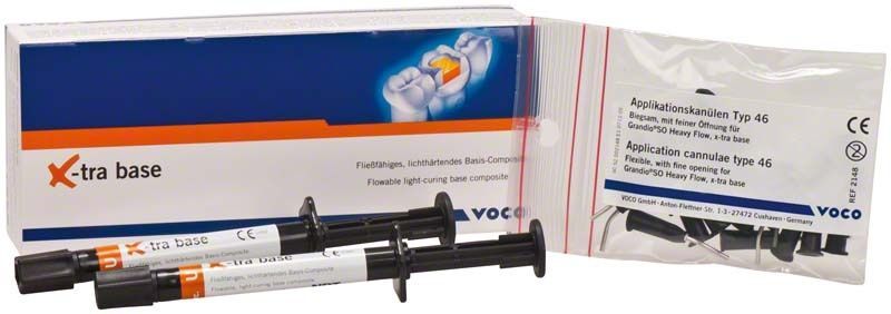 X-tra base Spritzen und Verpackung für Bulk-Fülltechnik von VOCO.