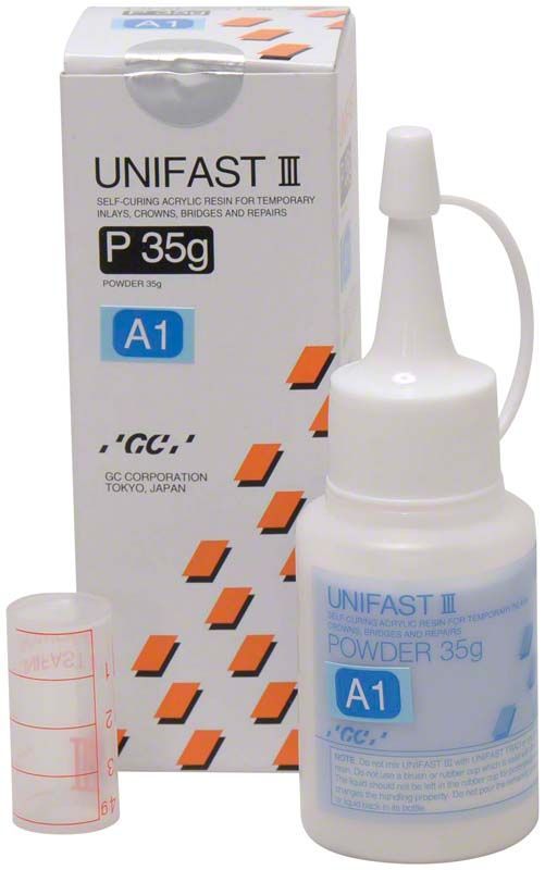 Unifast III Pulver A1 35g mit Verpackung und Messbecher.