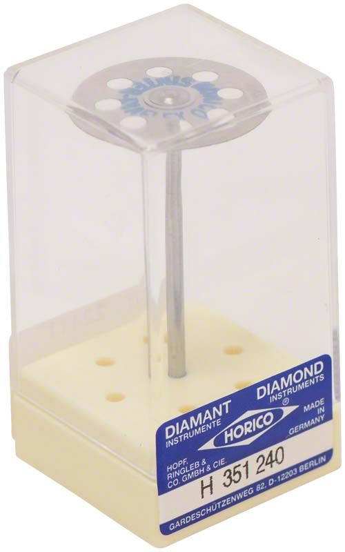 Diamantscheibe DIAFLEX®-Transvident H 351 240 in transparenter Verpackung.