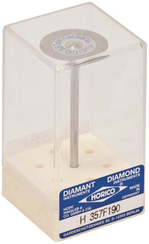 Diamantscheibe H 357 F 190 Superdiaflex in transparenter Verpackung.