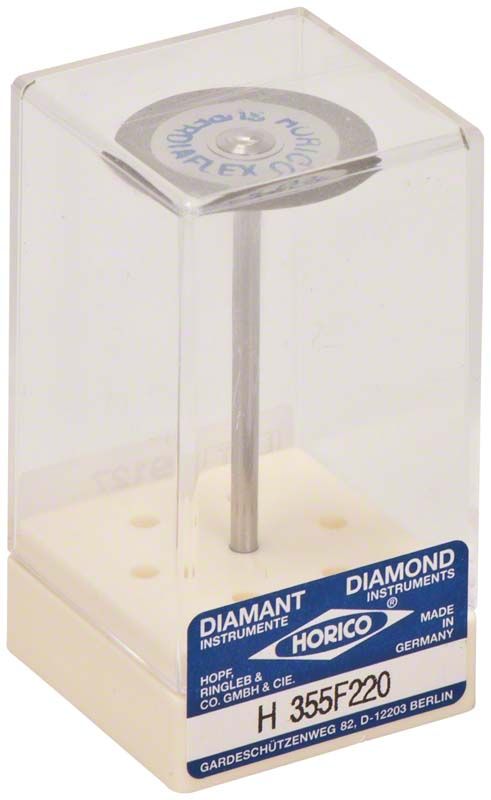 SUPERDIAFLEX® Diamantscheibe 355F 220 in transparenter Verpackung.