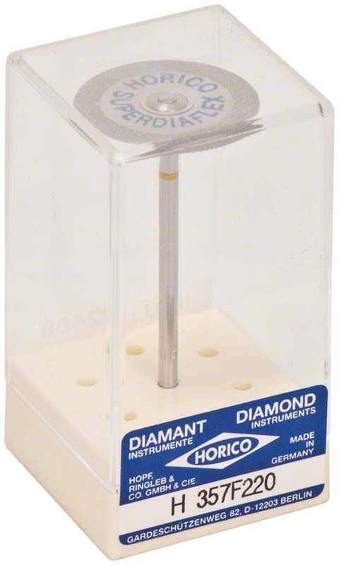 Diamantscheibe H 357 F 220 Superdiaflex in transparenter Verpackung.