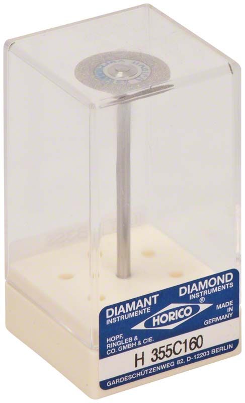 Diamantscheibe H 355 C 160 Superdiaflex in transparenter Verpackung.