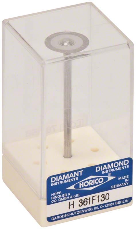 Diamanttrennscheibe H 361F 130 in transparenter Schutzverpackung.
