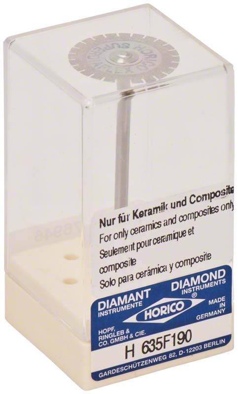 Diamantscheibe SUPERDIAFLEX® H 635F 190 in transparenter Verpackung.