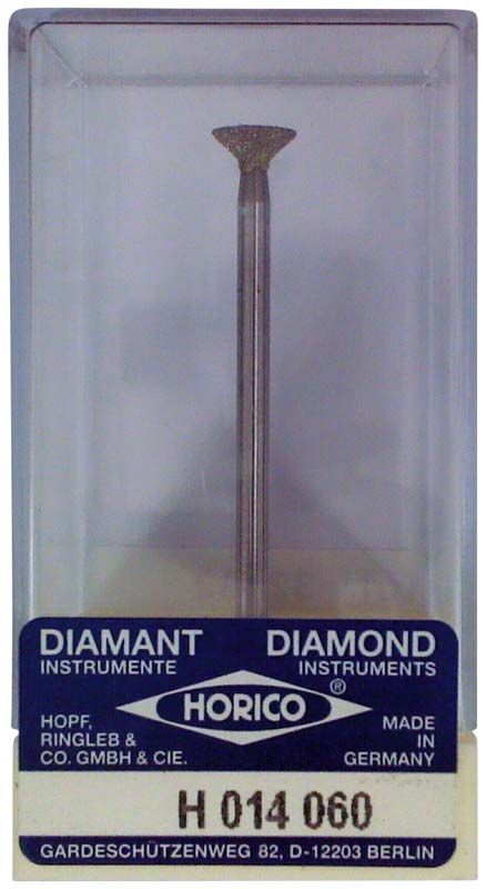 Diamantschleifer H 014 060 in transparenter Verpackung.