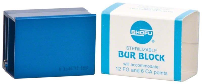 Blauer Bohrerständer Bur Block mit Verpackung, geeignet für dental Instrumente.