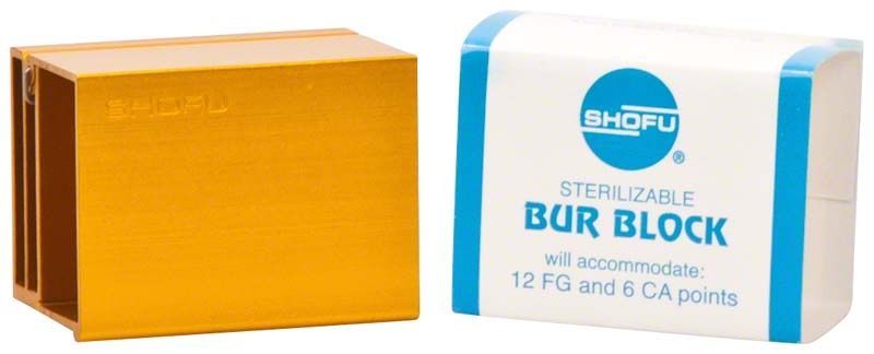 Bur Block gold für sichere Aufbewahrung von Dentalinstrumenten.