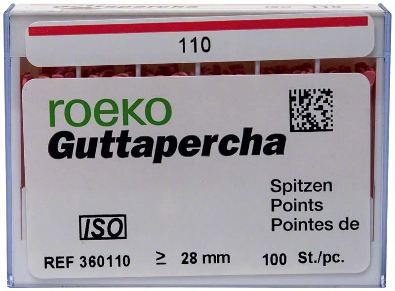 ROEKO Guttapercha-Spitzen rosa in ISO-Schiebeschachtel, Größe 110.
