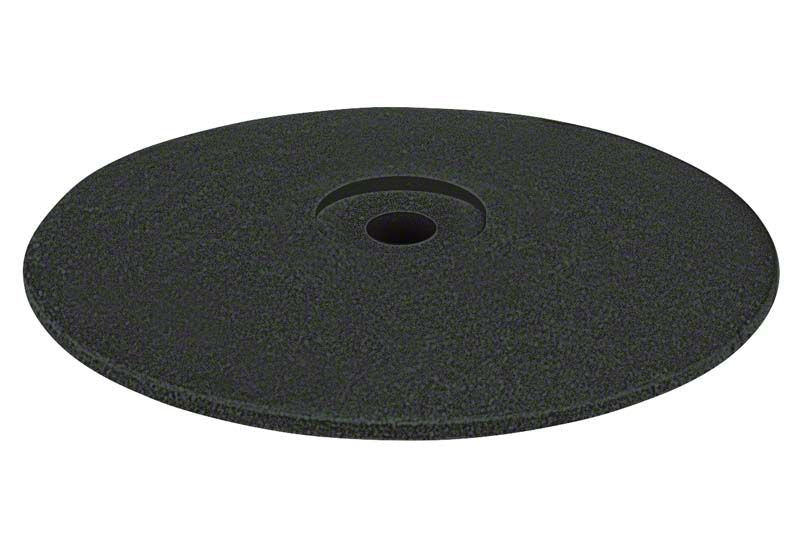 Schwarze EVE UNIVERSAL Schleifscheibe, rund mit mittlerem Loch, 22 mm Durchmesser.