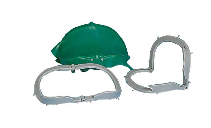 Hochwertiger Fit® Kofferdam Klapprahmen aus Kunststoff mit grünem Tuch.