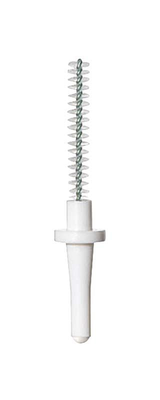 Weiße Pic-Brush® Ersatzbürste mit feinem Draht für Interdentalreinigung.