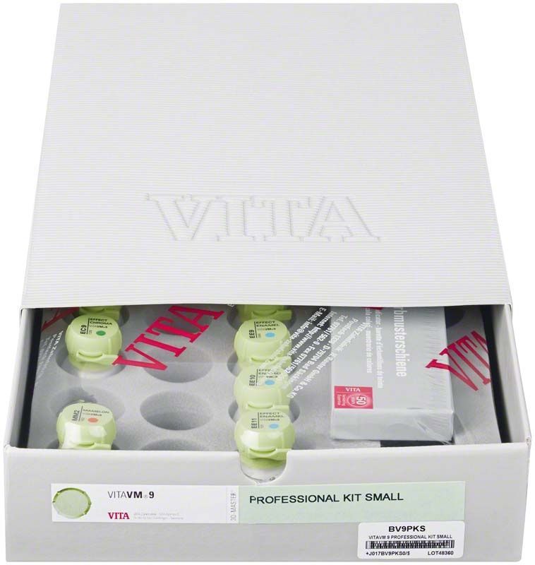 VITAVM®9 PROFESSIONAL KIT small mit geöffneter Verpackung und sichtbaren Komponenten.