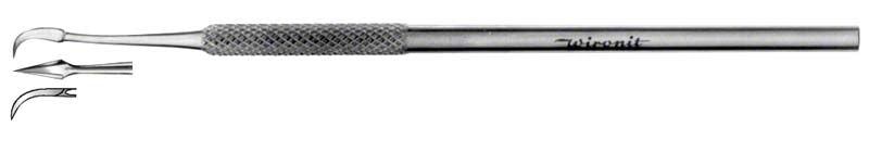 Provisorienabnehmer aus WIRONIT-Stahl mit geriffeltem Griff für Dentalprovisorien.