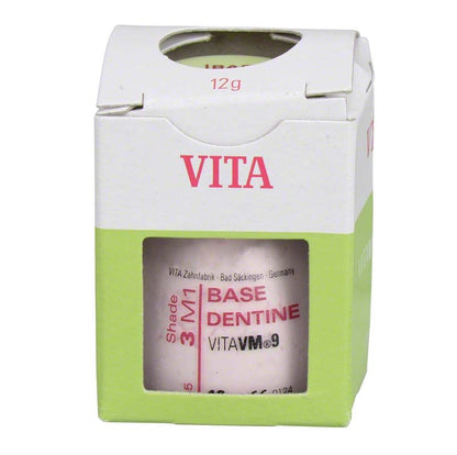 VM9 3D Base Dentin 12g 3M1 in geöffneter Verpackung.