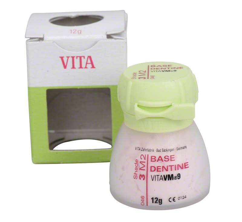 VITA VM9 3D Base Dentin 12g 3M2 Keramikpulver in Verpackung.