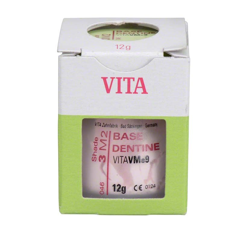 VITA VM9 3D Base Dentin 12g Verpackung mit sichtbarem Etikett.