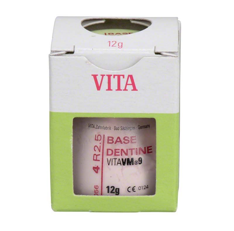 VITA VM9 3D Base Dentin 12g 4R2.5 in geöffneter Verpackung.