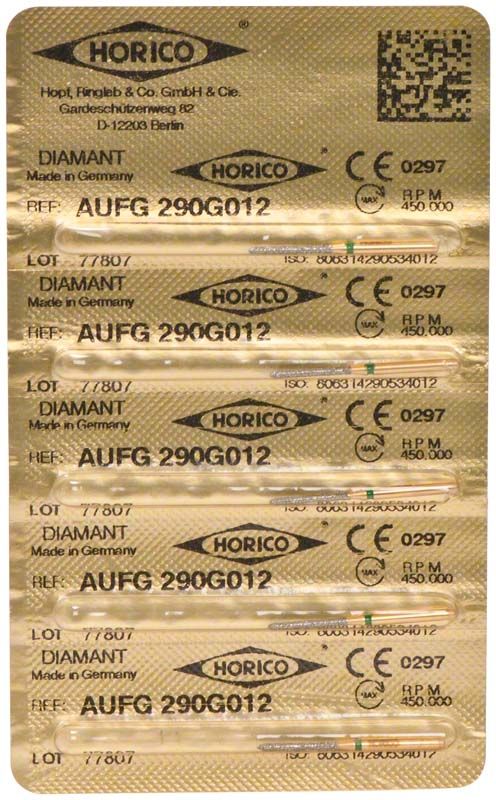 Verpackung des Löwenschleifer AuFG 290G 012, mit Horico-Logo.