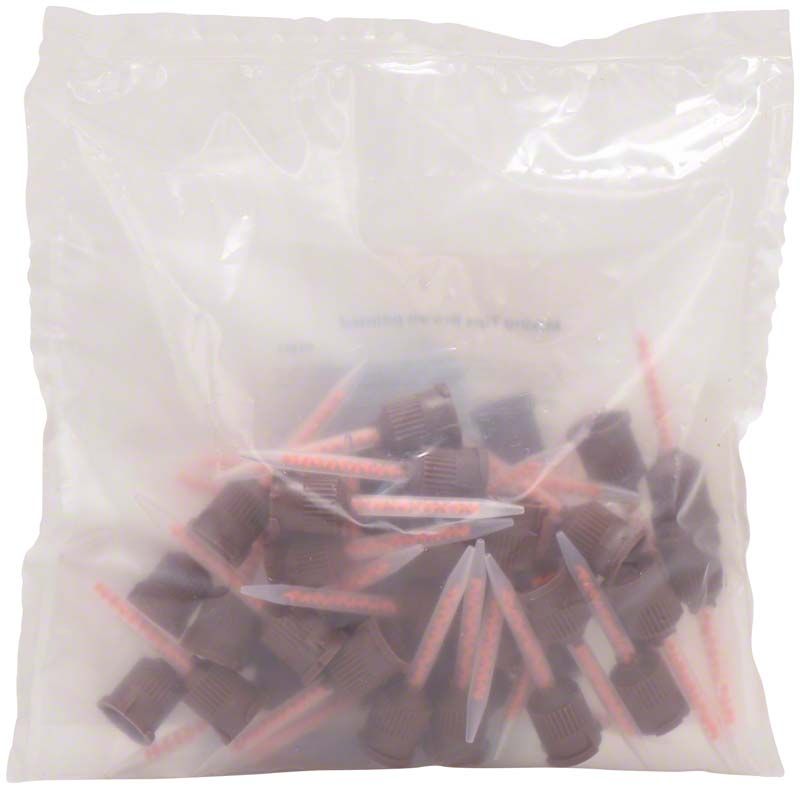 Braune Mischkanülen COOL TEMP in transparenter Verpackung.