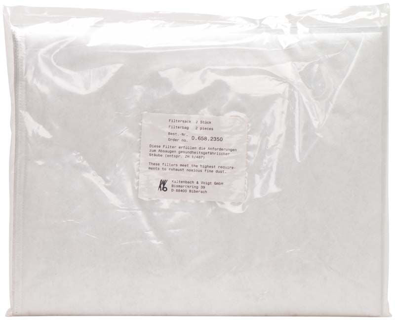 Hochwertige Filterbeutel für KaVo Polierbox in transparenter Verpackung.