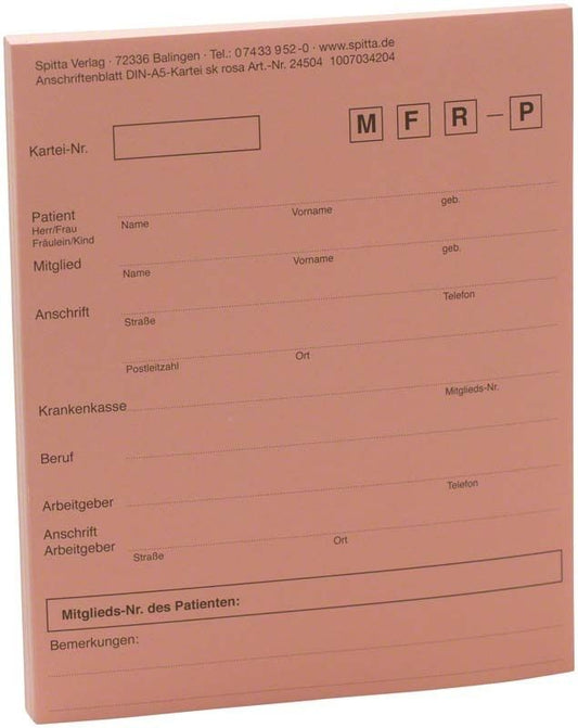 Image of Anschriftenblatt A5 rosa