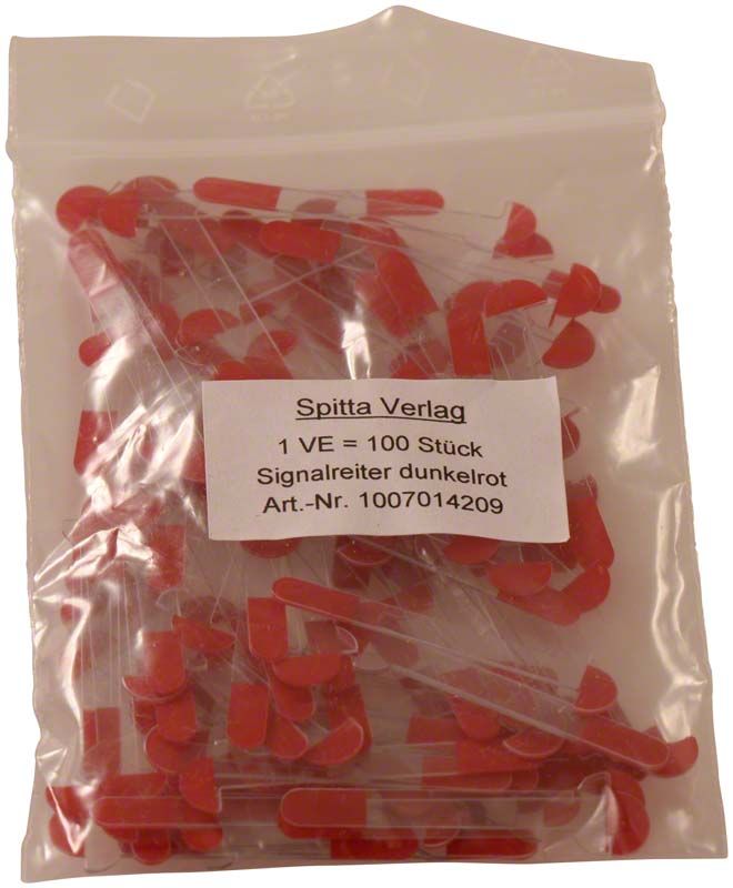 Signalreiter extra stark dunkelrot in Kunststoffverpackung, 100 Stück.