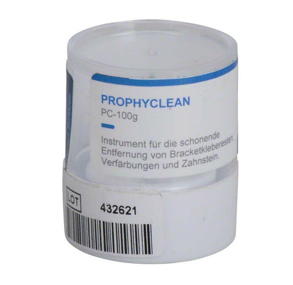 Transparente Verpackung der EVE PROPHYCLEAN® PC100G mit Produktbeschreibung.