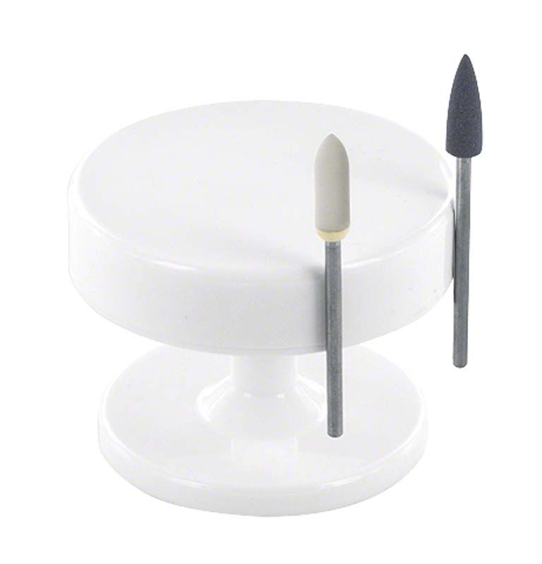 EVE Magnetständer weiß mit zwei eingesetzten rotierenden Instrumenten.