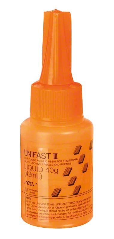 Unifast III Flüssigkeit 40g (42ml) in orangener Flasche mit Verschluss.
