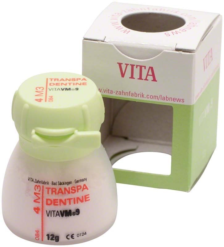 VM9 3D Transpa Dentin 12g 4M3 mit Verpackung.