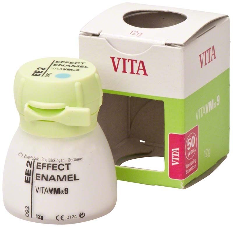EE2 Effect Enamel 12g Glasur neben geöffneter Produktverpackung.