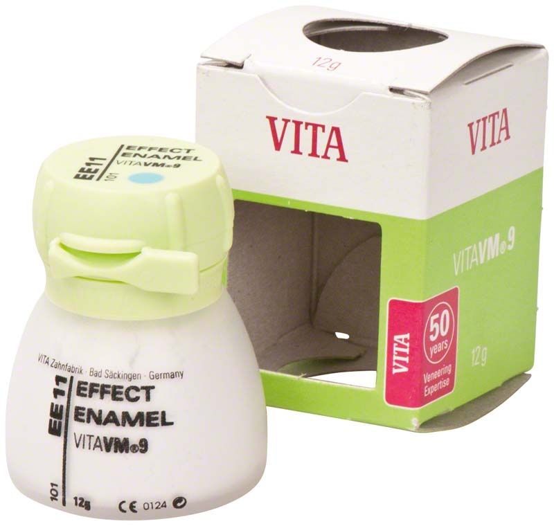 VM9 Effect Enamel 12g EE11 in weißem Behälter mit Verpackung.