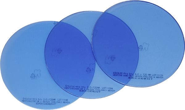 Erkoloc-pro blu 50er, blaue Kunststoffscheiben Ø 120mm, 4,00mm dick.