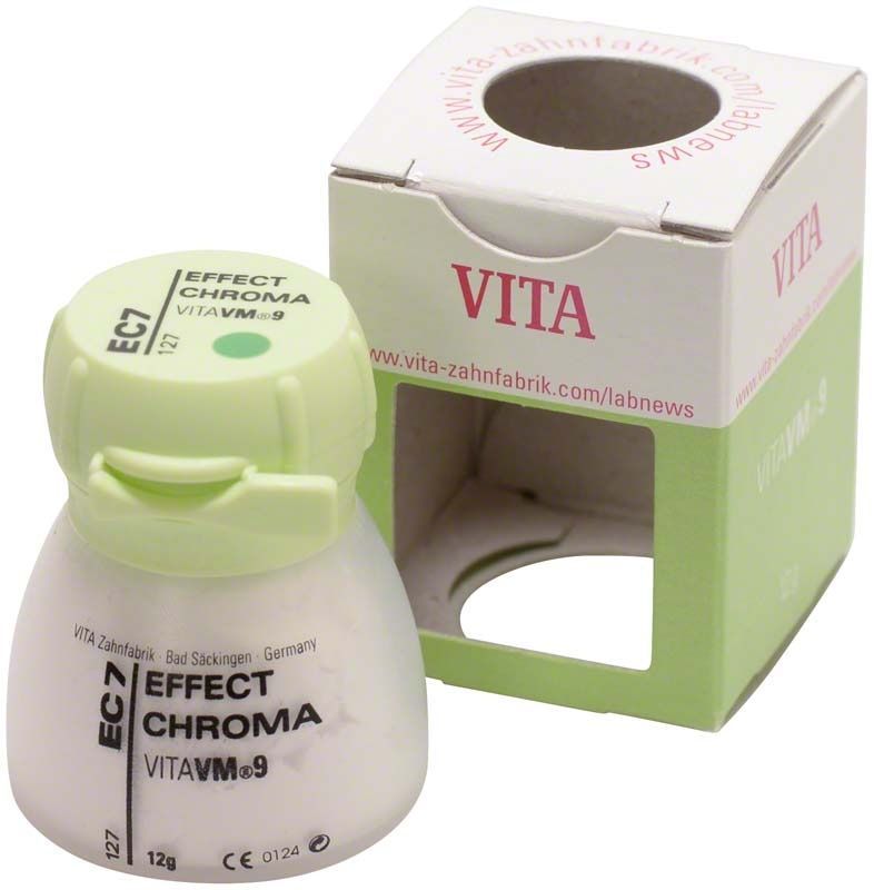 Dose mit VM9 Effect Chroma 12g EC7 und zugehöriger Verpackung.