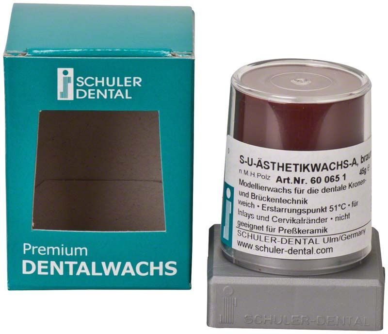 S-U-Ästhetikwachs-A braun in Verpackung von Schuler-Dental.