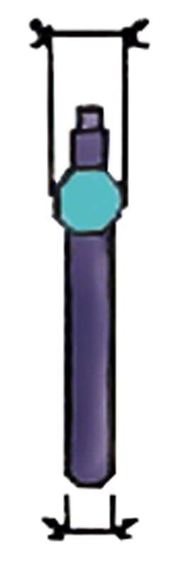 THOWAX Gussstift, Detailansicht eines einzelnen Stifts, Ø 4 mm.