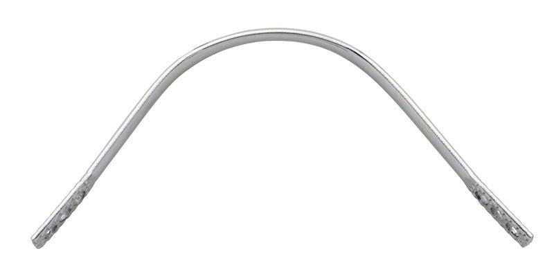 Gebogener Lingualbügel aus Edelstahl für kieferorthopädische Anwendungen.