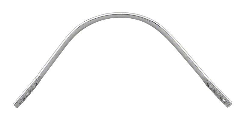 Lingualbügel aus Edelstahl, anatomisch gebogen für Zahnanpassung.