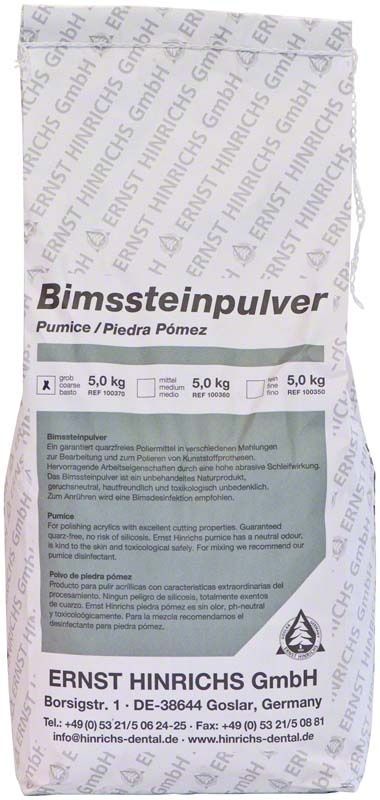 Bimssteinpulver grob 5kg von Ernst Hinrichs in weißer Verpackung.