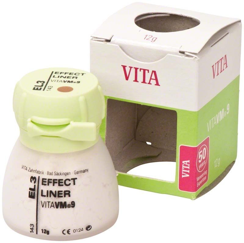 VITA VM9 Effect Liner 12g EL3 Keramikdose mit Verpackung.